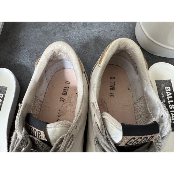 Golden Goose Ballstar 'Milk Gold' Gold Star Size 37 7 - Picture 8 of 9